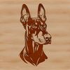 Vector Dog Breed Icon A high-quality SVG image of a Doberman Pinscher for use as clip art or design element.