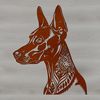 Beautiful Doberman Clipart Design A vector illustration of a Doberman Pinscher's head, suitable for cutting machine stencils or laser engraving.