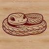 Reptile Icon SVG File A digital representation of a serpent's body.