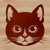 Adorable Cat Silhouette SVG A simple vector illustration of a cute kitten's head, suitable for various design applications.