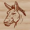 Free Clip Art of a Donkey's Face A detailed illustration of a donkey's head from various angles.