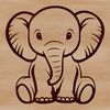 Elegant Elephant Graphic Illustration Illustrative elephant graphic in vector format for various design uses.