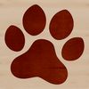 A high-quality digital illustration of an animal paw print, suitable for vector art projects.