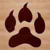 Free SVG Clip Art of a Paw Print A digital illustration of an animal paw print in vector format, suitable for use as clip art.