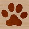 Close-up Animal Paw Print Design Close-up illustration of a single animal paw print in vector format.