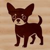 Vector illustration of a Chihuahua animal profile in outline style.