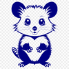 Free Vector Possum Clipart A detailed illustration of a wild animal's face, identified as a possum.