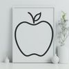 Fresh Cut Apple Illustration A digital illustration of a sliced apple, suitable for vector art projects.