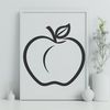Free Digital Apple Clip Art Design A stylized illustration of a red apple, suitable for use in digital design projects.