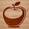 Rounded Apple Vector Art A digital illustration of a whole apple with rounded shape and slight texture.