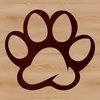 A set of animal paw prints in various shapes and sizes, suitable for design and crafting projects.