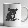 Free Possum Clip Art SVG Close-up illustration of a possum's face, ideal for vector design projects.
