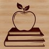 Apple Brand Vector Book Cover Design An illustrated book with the Apple logo on its cover, designed as a vector graphic.