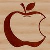 Vibrant Apple SVG Vector Graphic A stylized illustration of a red apple with leaves and stem.