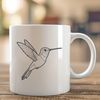 Whimsical Vector Bird Illustration A digital illustration of a hummingbird in mid-flight, depicted in a vector format suitable for various applications.