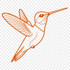 Intricate Hummingbird Clip Art Free Download A colorful illustration of a hummingbird in flight, with intricate details and textures.