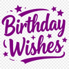 A simple, editable vector design of happy birthday graphics, ideal for Cricut cut files or laser cutting projects.