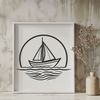 Simple Vessel Illustration in Vector Format A simple boat illustration created in vector format.