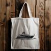 A simple outline design of a small sailboat with a single mast and no sails, suitable for vector art projects.