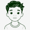 Cute Boy Character SVG Clip Art A young boy character designed as vector art, suitable for various uses.