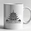 Beautiful Asian Temple Illustration An intricately designed representation of a Buddhist place of worship, suitable for various digital uses.