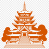 Traditional Buddhist Sanctuary A traditional Buddhist temple with intricate details and architectural elements.