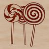 Free Vector Lollypop Clipart A vector graphic design of a classic candy treat with bold colors.