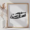 Racing Vehicle Silhouette A high-performance racing vehicle with sleek design.