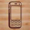 A detailed vector illustration of a modern mobile phone, suitable for digital use.