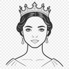 Illustrated princess character created as an SVG vector graphic for digital and print use.