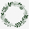 Free Vector Wreath Graphics A floral wreath design made from interconnected elements, suitable for digital cutting machines or vector graphics software.