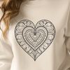 Vibrant Mandalas for Art and Craft A colorful mandala heart design created with vector graphics, ideal for various craft and art projects.