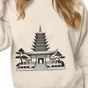 Vibrant Buddhist Architecture Buddhist temple architectural design with intricate details and ornaments