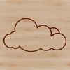 Beautiful Skyline Element SVG File A simple illustration of a fluffy white cloud in the sky.