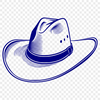 Rugged Western Headgear A traditional western cowboy hat designed as vector art.