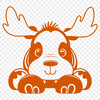 Moose in a Natural Habitat SVG Image Illustration of a North American moose in a natural habitat setting.