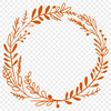 Decorative Floral Garland A digital vector illustration of a decorative wreath with floral elements.