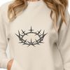Spiritual Iconography Vector A vector illustration of the Crown of Thorns, a symbol with religious significance.