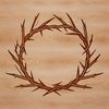 Christian Symbolism SVG Icon A stylized crown adorned with sharp thorns, inspired by Christian symbolism.