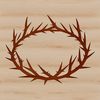 Crown of Thorns Iconography A vector illustration of the Crown of Thorns, a symbolic representation in religious contexts, available in various formats.