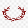 Christian Floral Symbol A vector illustration of a Christian symbol, the Crown of Thorns, depicted as a stylized floral arrangement.