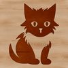 Adorable Feline Sitting Pretty A cartoon-style illustration of a sitting cat with a playful expression.