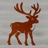 Reindeer silhouette in vector format, ideal for Christmas decorations or holiday crafts.