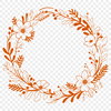 A high-quality vector floral wreath clipart for digital and commercial use in various formats including PDF, DXF, and PNG.