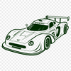 Beautiful Racing Vehicle SVG Clip Art A sleek, racing vehicle with detailed design elements, suitable for vector graphics and cutting machine stencils.