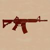 High-resolution vector illustration of a rifle, suitable for commercial or personal use in various design formats.