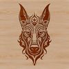 A high-resolution SVG image featuring the breed characteristics of a Doberman Pinscher dog.