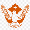 White Dove Perched on a Branch A white dove perched on a branch against a simple background, representing peace.
