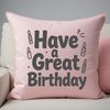 Free vector illustration of a happy birthday message in bold font, suitable for digital use.