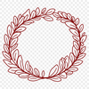 Free SVG Flower Garland A detailed floral wreath design made from interconnected flowers and foliage.